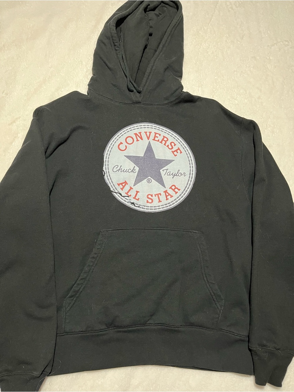Hanes-Converse All Star Grahic Black Hoodie - Men's Pullover